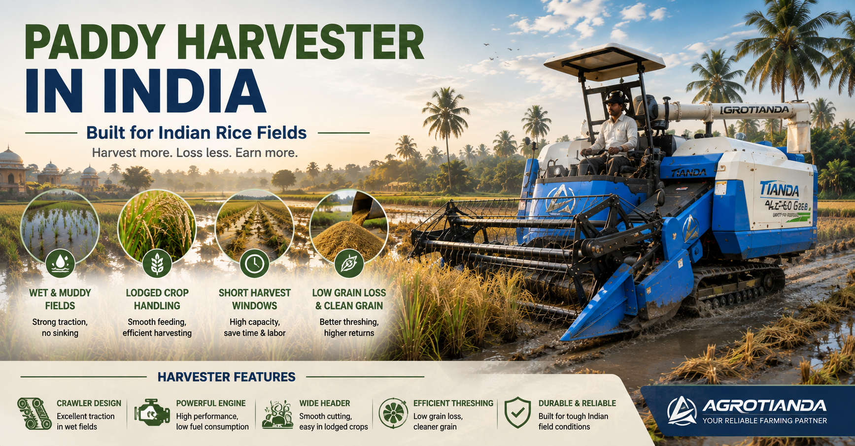 paddy combine harvester paddy combine harvester