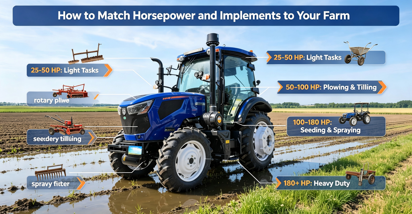 how to match horsepower and implements to your farm