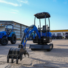 Compact Mini Excavator with Protective Canopy