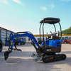 Compact Mini Excavator with Protective Canopy