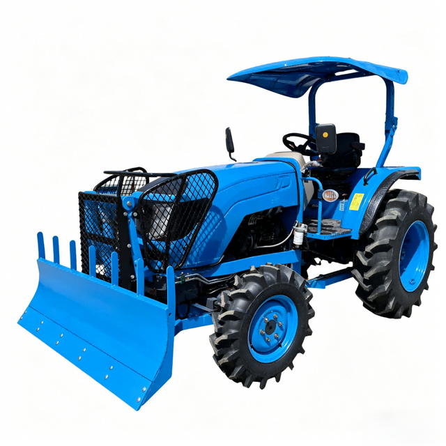 50HP 4WD Blue Tractor with Agricultural Implements