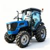 90HP 4WD Middle Blue Farm Tractor With Full Enclosed Cabin